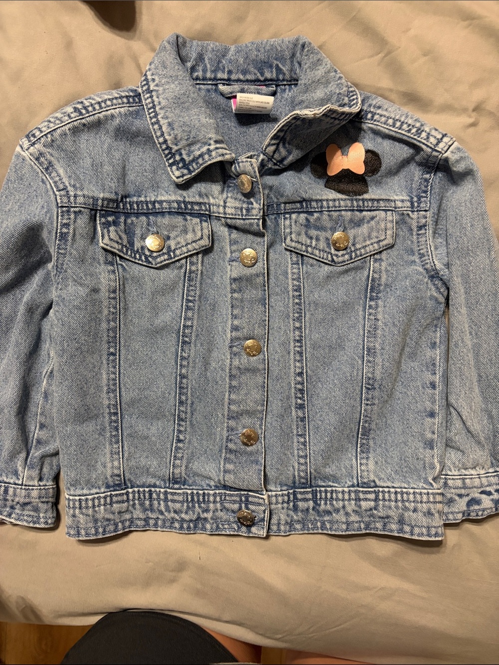 Disney Light Blue Denim Jacket with Minnie Ear Patch